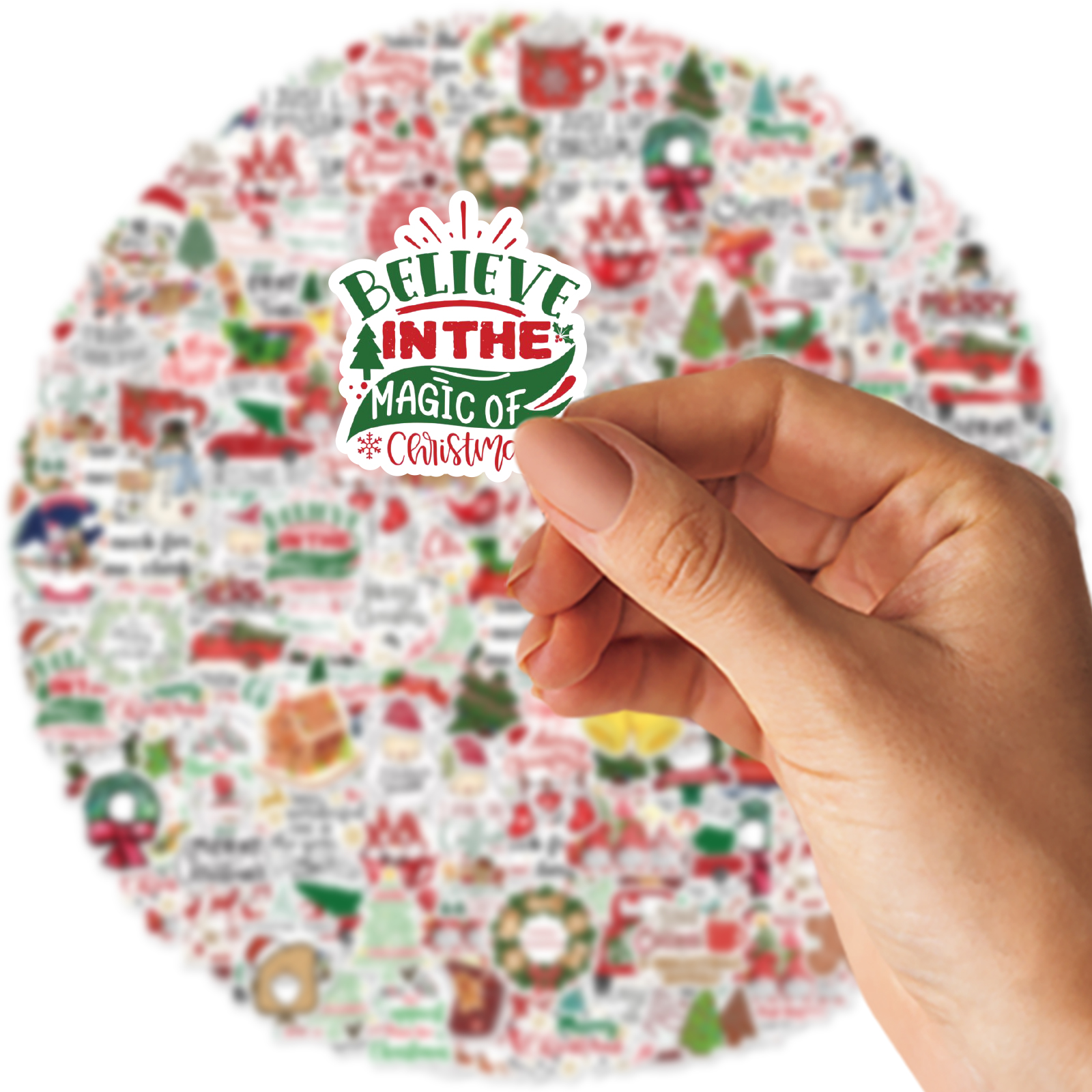 Autocollants Graffiti sur le Thème de Noël, Décoration DIY, Carnet de Notes, Bouteille d'Eau, Valise, Jouet JEClassic, Décalcomanie en PVC, 50Pcs