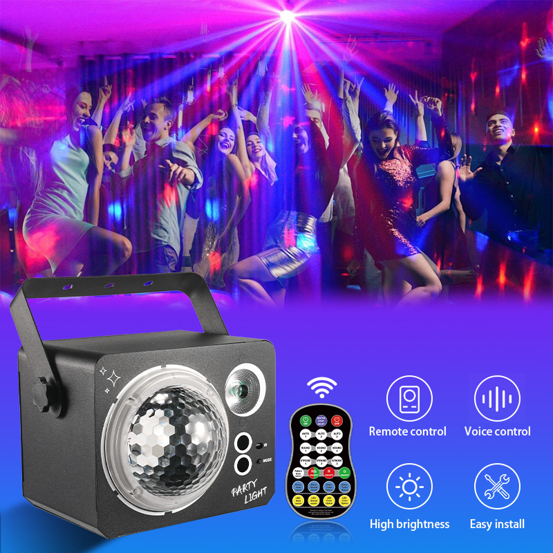パーティーライト DJ ディスコボールライト音声制御ストロボパターンステージライト誕生日クリスマスウェディングクラブパーティーの装飾