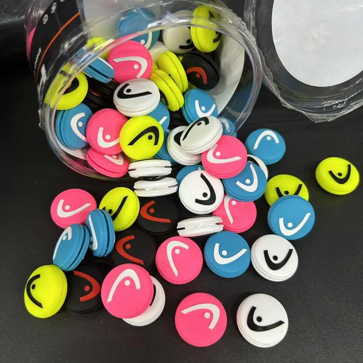 2 pièces/lot tête W réduire la raquette de Tennis amortisseurs de vibrations de haute qualité accessoires de raquette de Tennis professionnel amortisseur