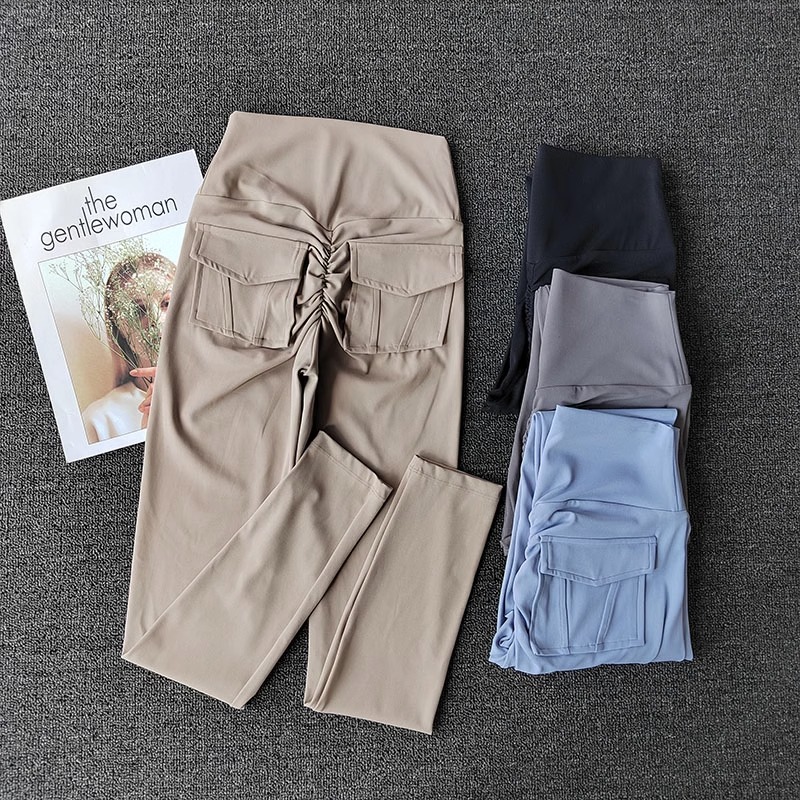 TRY TO BN Pantalones de Yoga para mujer, mallas elásticas deportivas con bolsillos traseros, Leggings Push Up de cintura alta, ropa de entrenamiento para correr y gimnasio