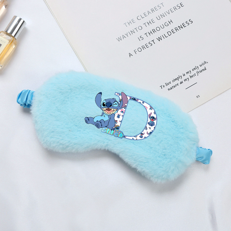 Lilo & Stitch-mascarilla para dormir de Disney, venda para los ojos, máscaras para los ojos de felpa suaves, cubierta para los ojos, parche para el ojo, cubierta para los ojos para la salud y la siesta