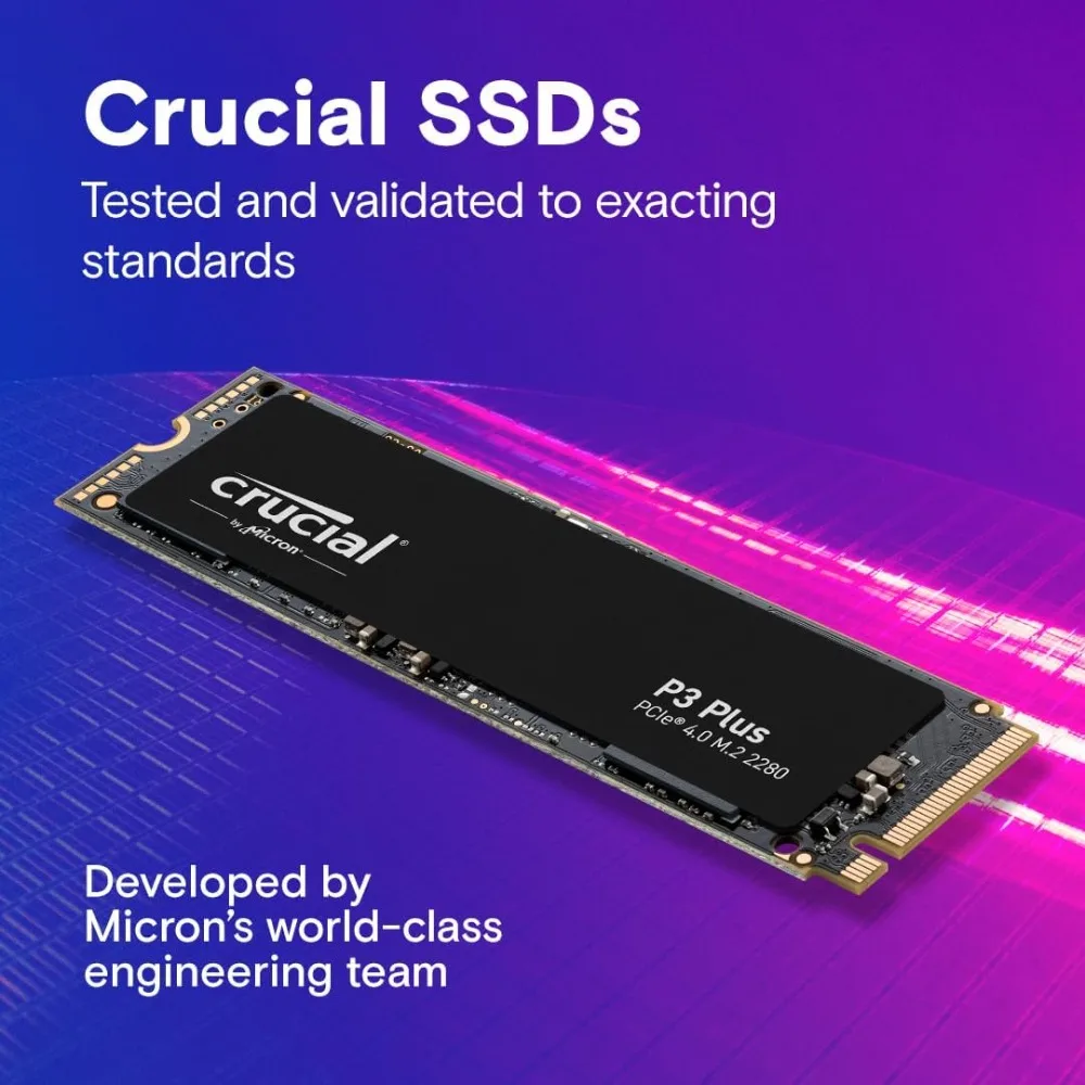 P3 Plus 4TB PCIe Gen4 3D NAND NVMe M.2 SSD, up to 5000MB/s - CT4000P3PSSD8
