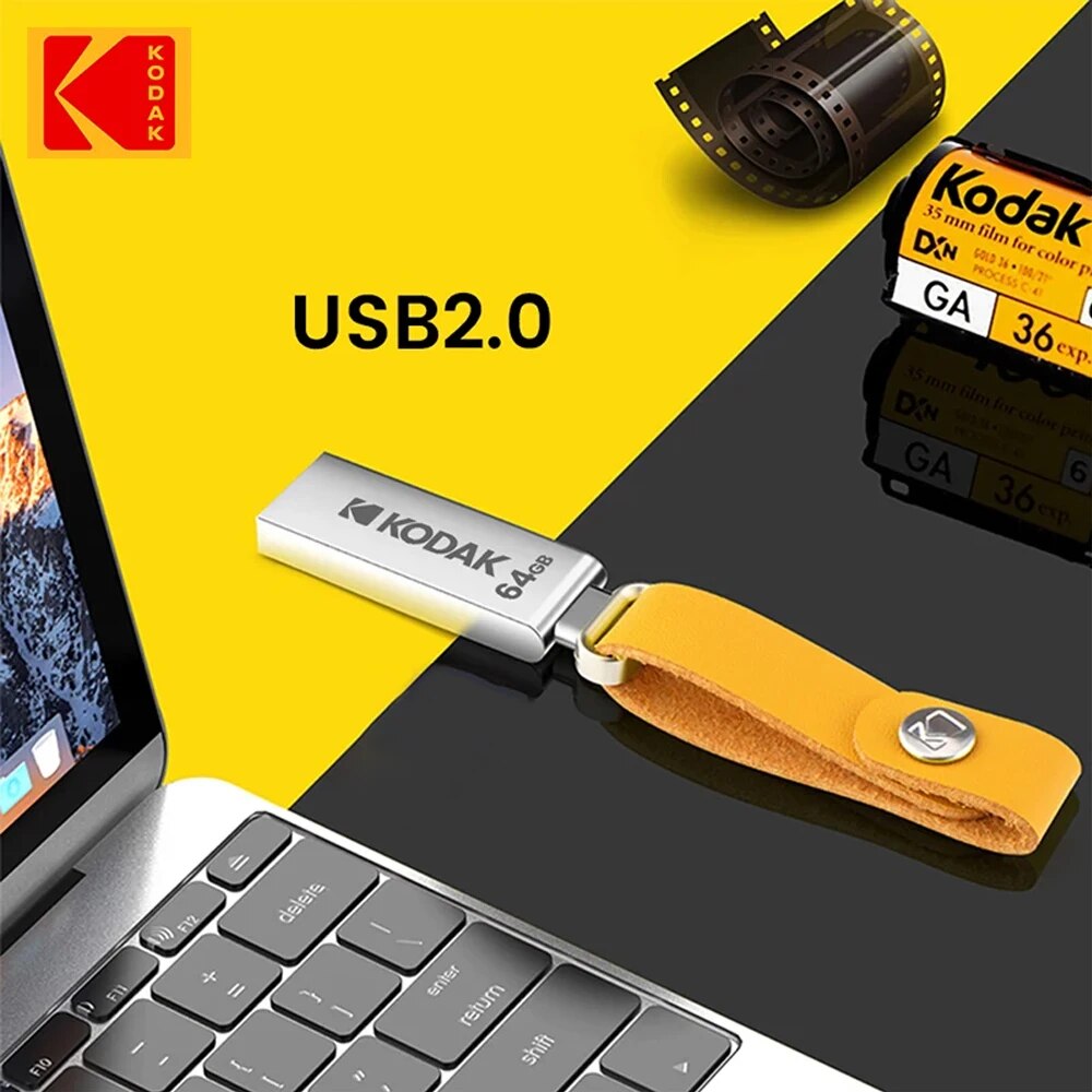 KODAK K122 USB 2.0 Pen Drive 32GB 64GB 128GB metallo USB Flash Drive Memory Pendrive