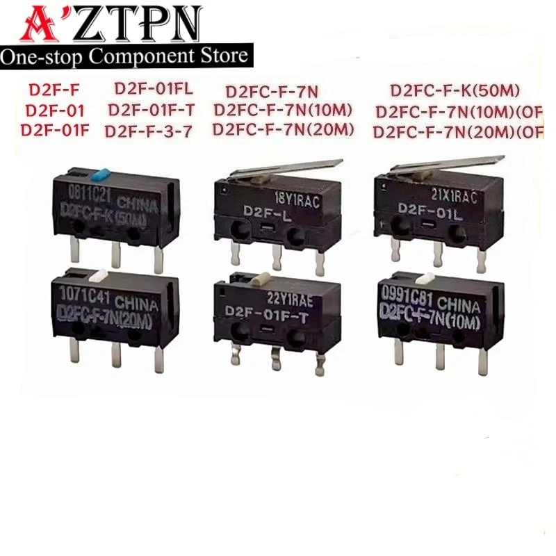 D2FC-Serie für OMRON-Mikroschalter D2FC-F-K 50M D2FC-F D2FC-F-7N 10M 20M OF Maustaste Fretting DF2 DF2C-F-7N