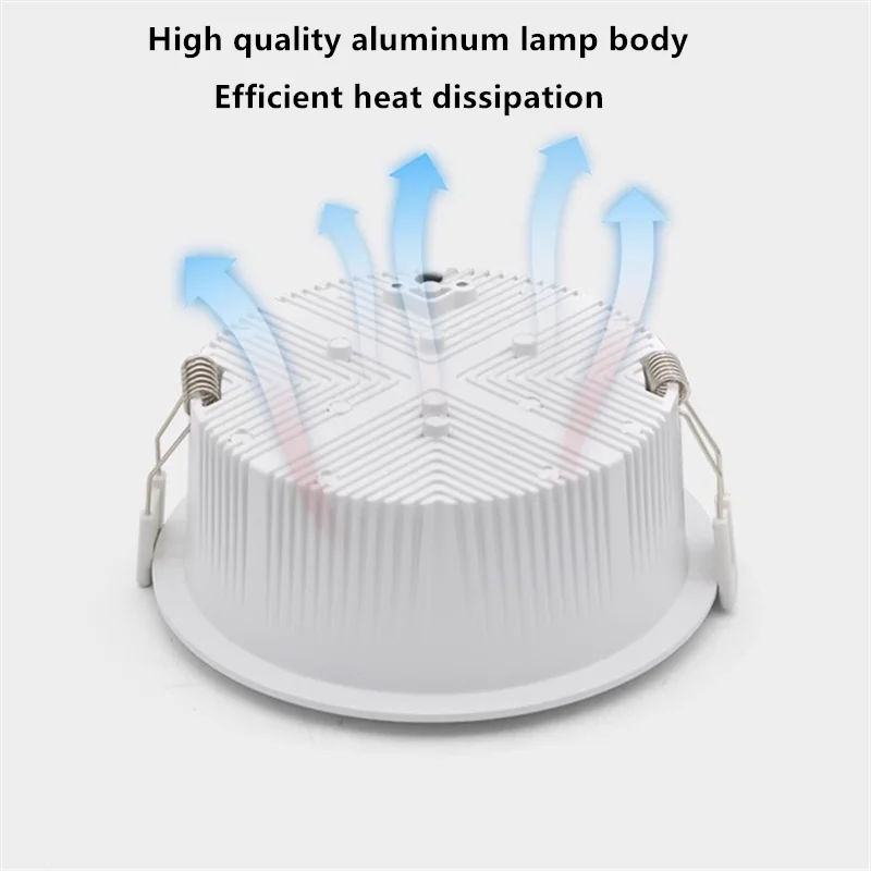 CRI 97 luces empotrables LED regulables antideslumbrantes 7W9W12W15W18W20W24W COB lámpara de techo focos AC110-230V + unidad Led