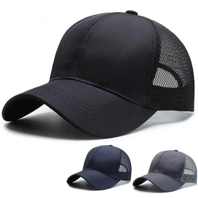 Outdoor Sport Baseball Kappe Männer Sommer Atmungsaktive Mesh Visier Koreanische Version Licht Platte Einfarbig Hut Outdoor Freizeit