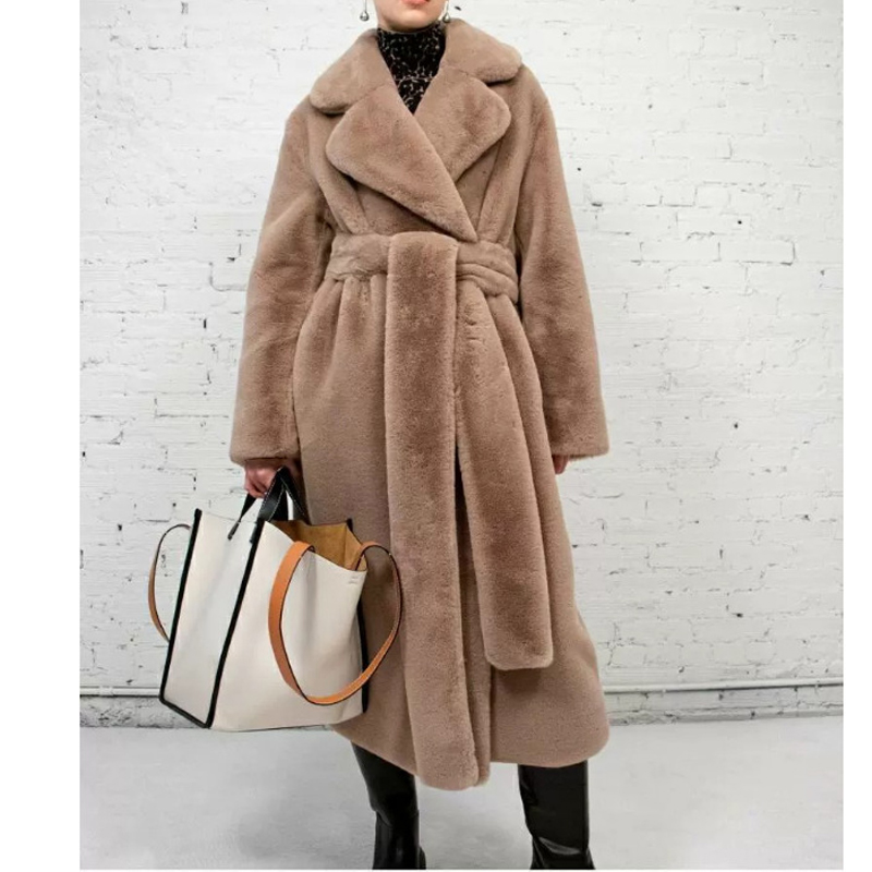 2023 plus Größe 5xl Frauen Winter warm dicken Mantel mit Gürtel Frauen Samt langen Mantel Fax Pelz Kapuze Frauen langen Mantel Casaco Feminino