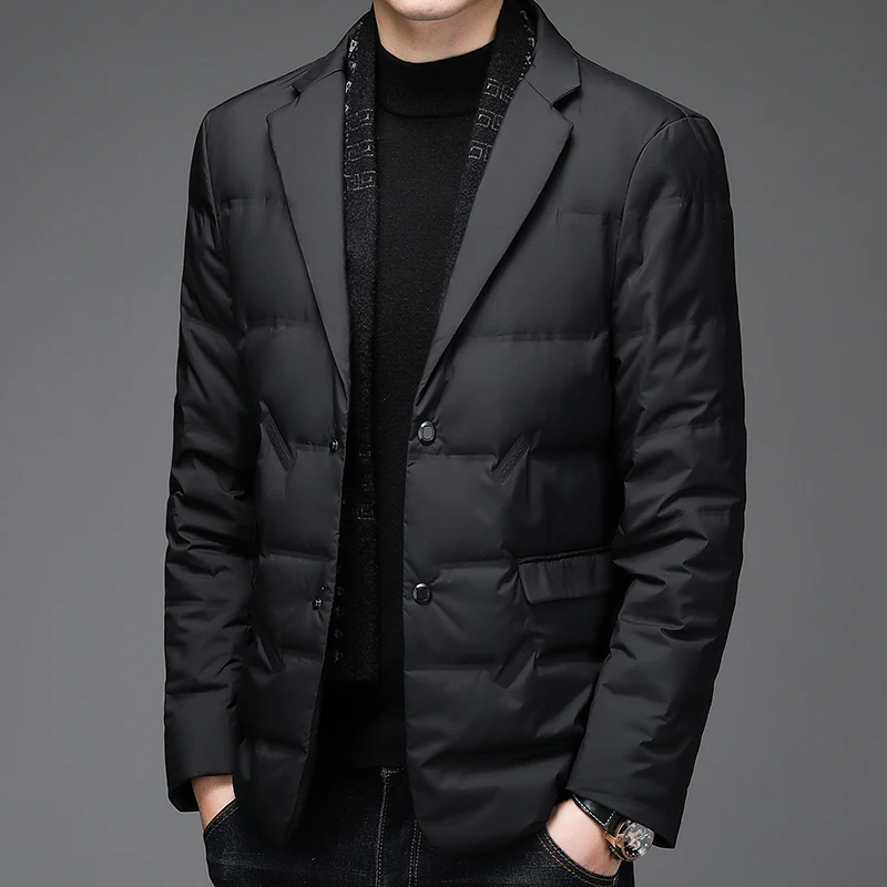 2022 neue Winter männer Unten Jacke Top Marke Männlichen Warme Anzug Kragen Unten Mantel der Männer Business Warme Casual mantel