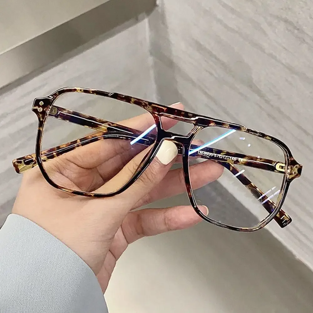 Óculos anti-luz azul com bloqueio de raios azuis, óculos quadrados de proteção para os olhos, ultraleve, óculos ópticos para homens e mulheres