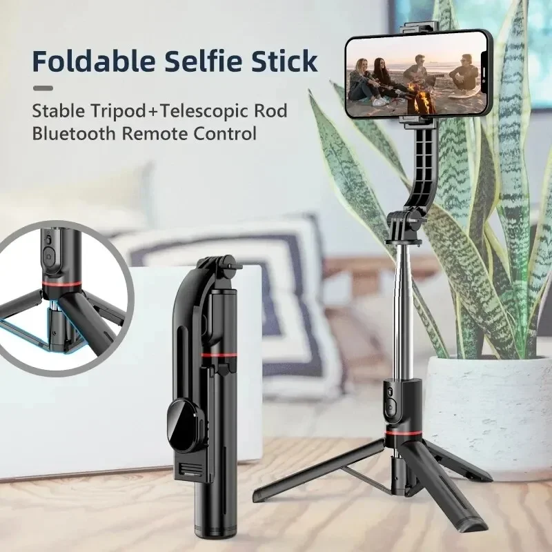 Palo de Selfie inalámbrico para Smartphone, trípode de 44 pulgadas con control remoto Bluetooth, soporte plegable portátil para grabación de disparo Vlog