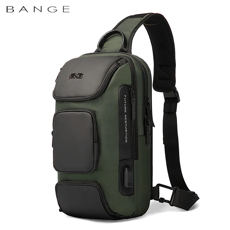 Bange-メンズの豪華なチェストバッグ,ショルダーストラップ,快適で通気性,ファッショナブル