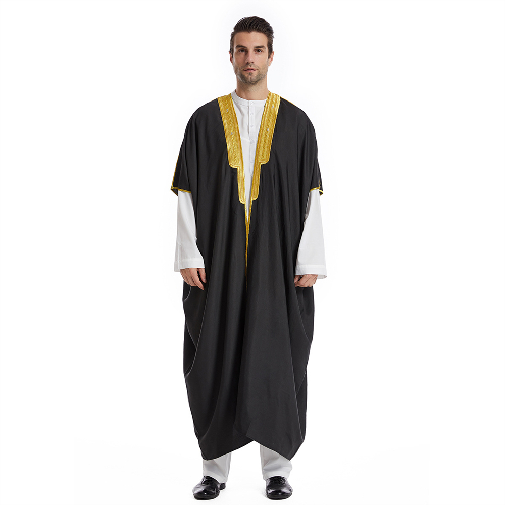 Bata tradicional Eid árabe para hombre, vestido musulmán, Kimono Dishdasha, ropa Islam de Dubái, Abayas sauditas, Abaya, Kaftan, Ramadán, Jubba Thobe