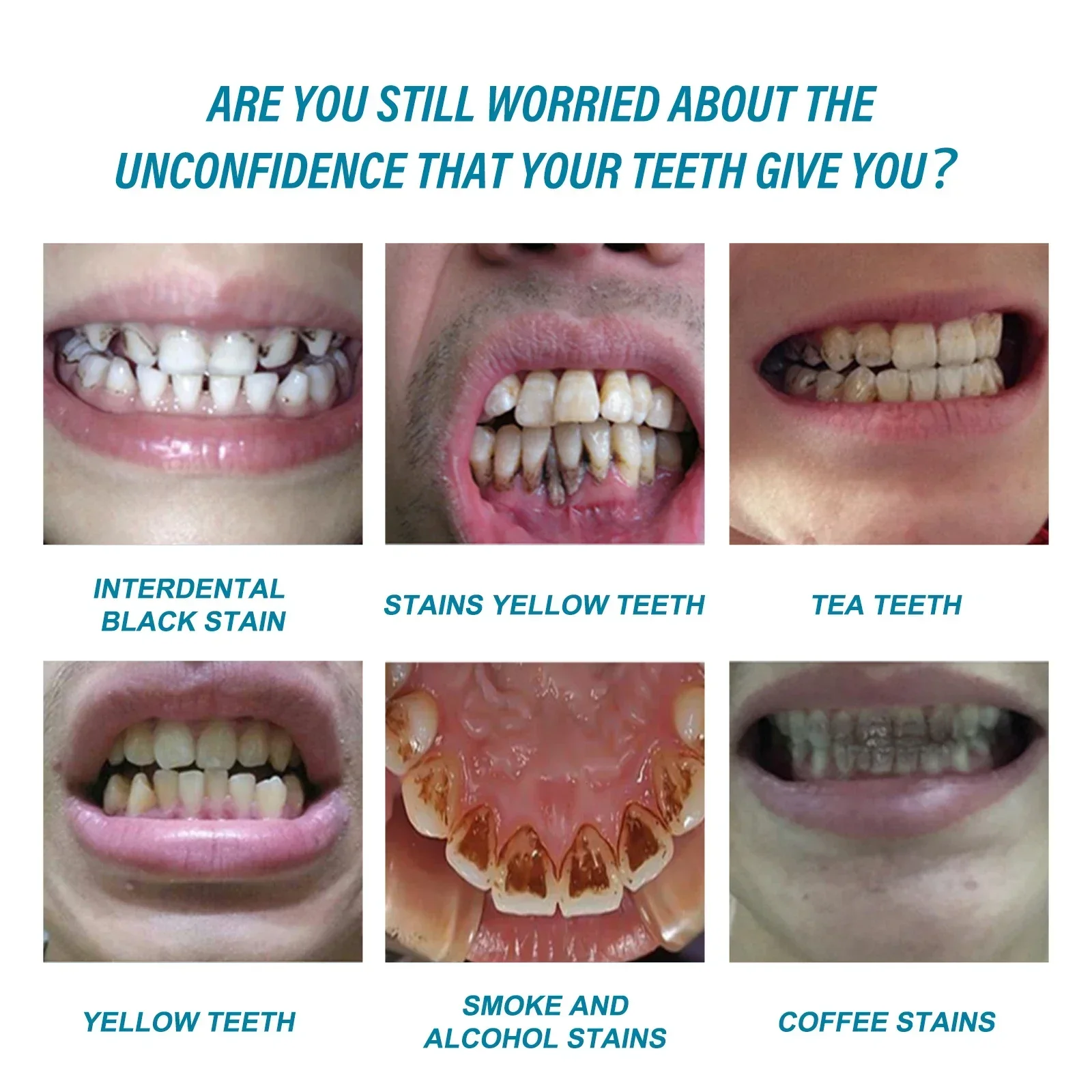 Pasta de dientes blanqueadora de dientes, eliminación rápida de humo, café, té, limpieza de manchas, higiene bucal, placa, blanqueamiento de aliento fresco, herramientas dentales