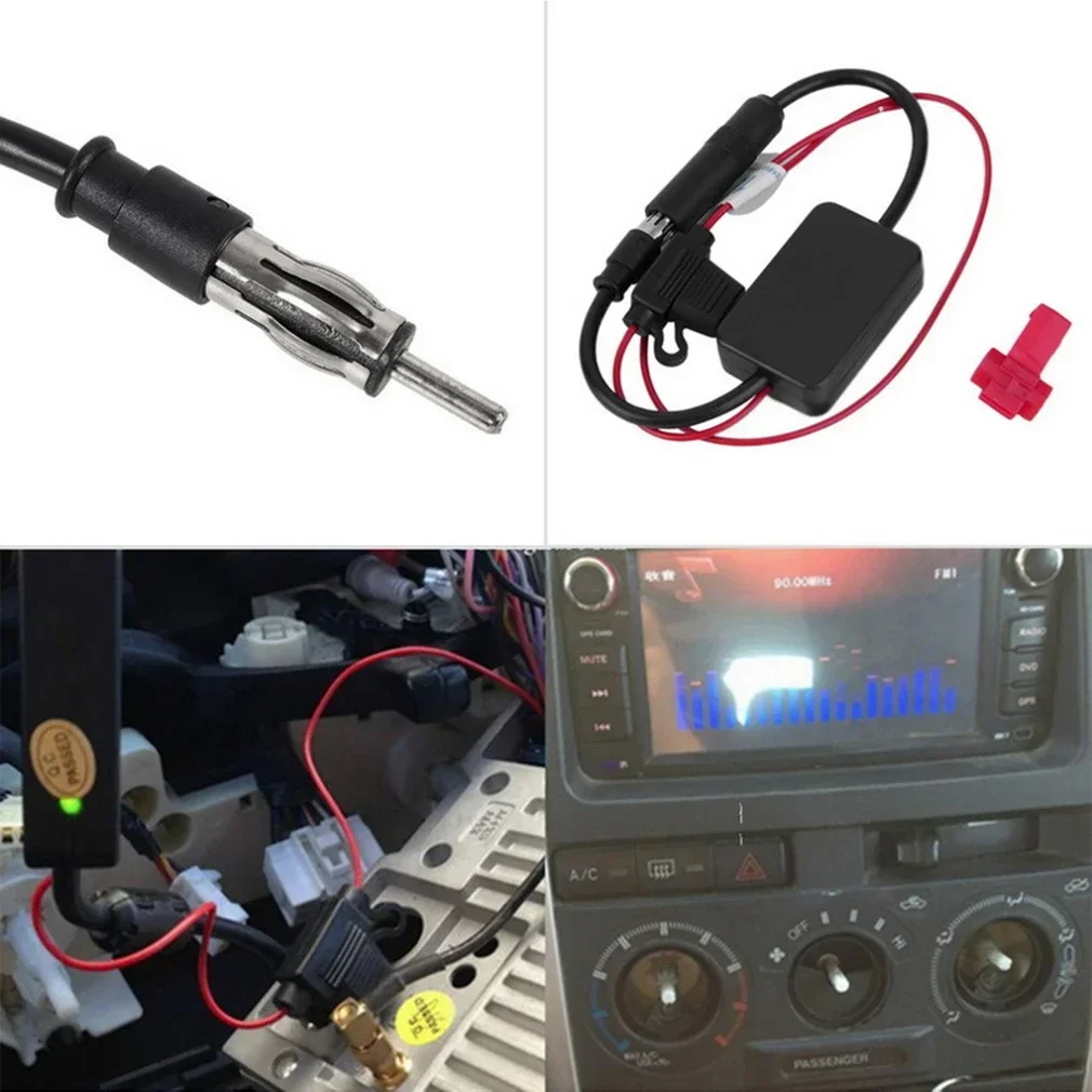 Pratik FM Sinyalverstärker Anti-Interferenz Auto Antenne Radio Universal FM Booster Amp Automobilteile Autoradio Verstärker