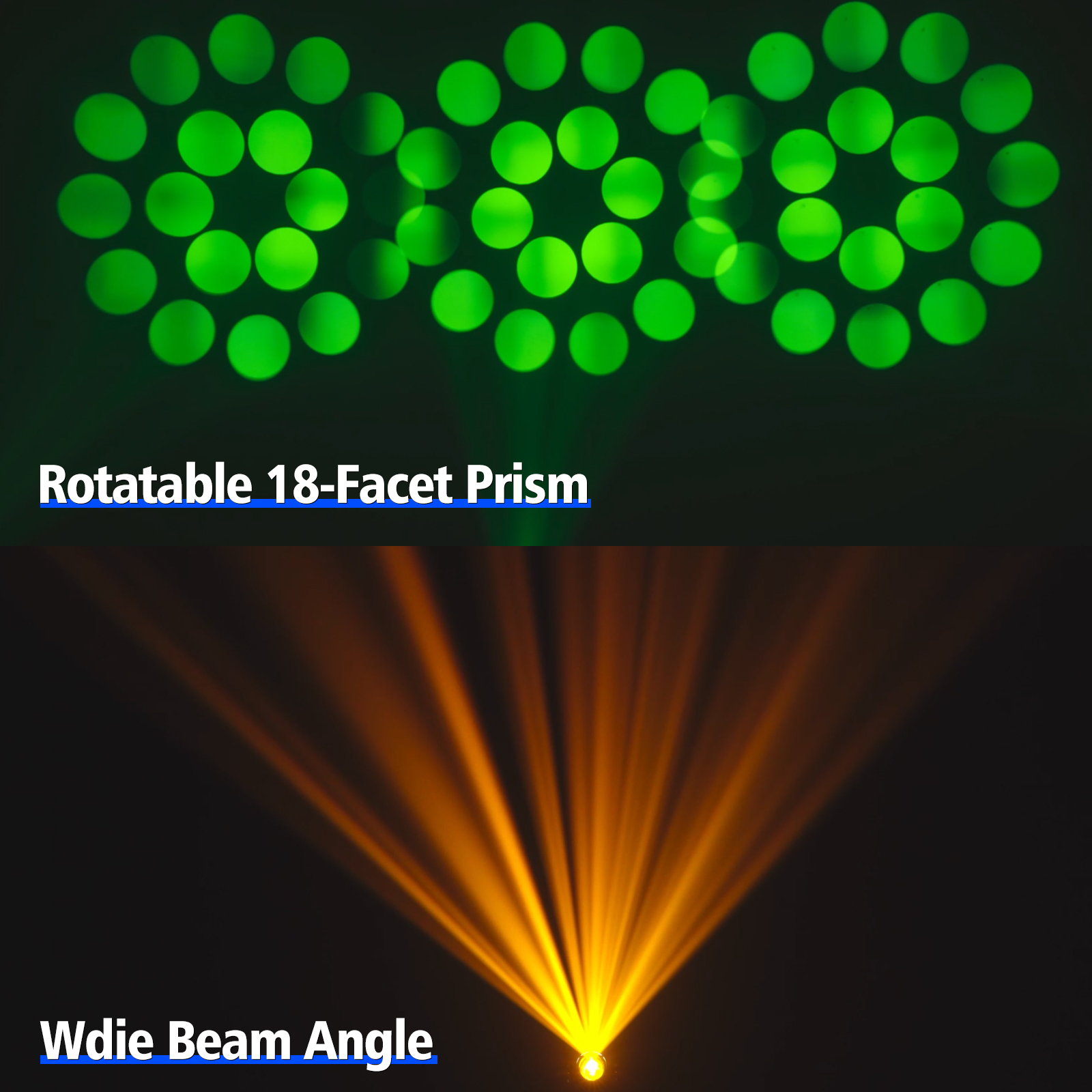 Yiflamefly-Projecteur de Scène à Tête Mobile, Faisceau Gobo, Effet Éblouissant, DMX, LED, pour Club, KTV, Chang DJ, Éclairage de ix, 100W