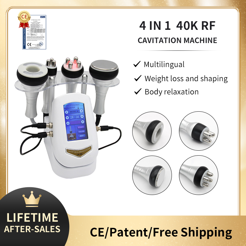Máquina de cavitación 40K 3/4-1 ultrasónico RF moldeador de cuerpo perder peso multipolar adelgazamiento Facial estiramiento de la piel dispositivo de elevación