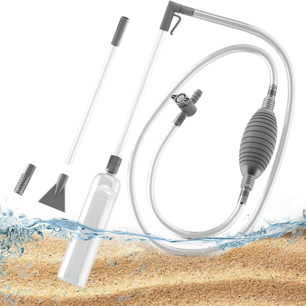 Grande acquario acquario sifone sottovuoto ghiaia/lavaggio con sabbia e kit di strumenti per la pulizia del cambio dell'acqua con tubo di prolunga acquario