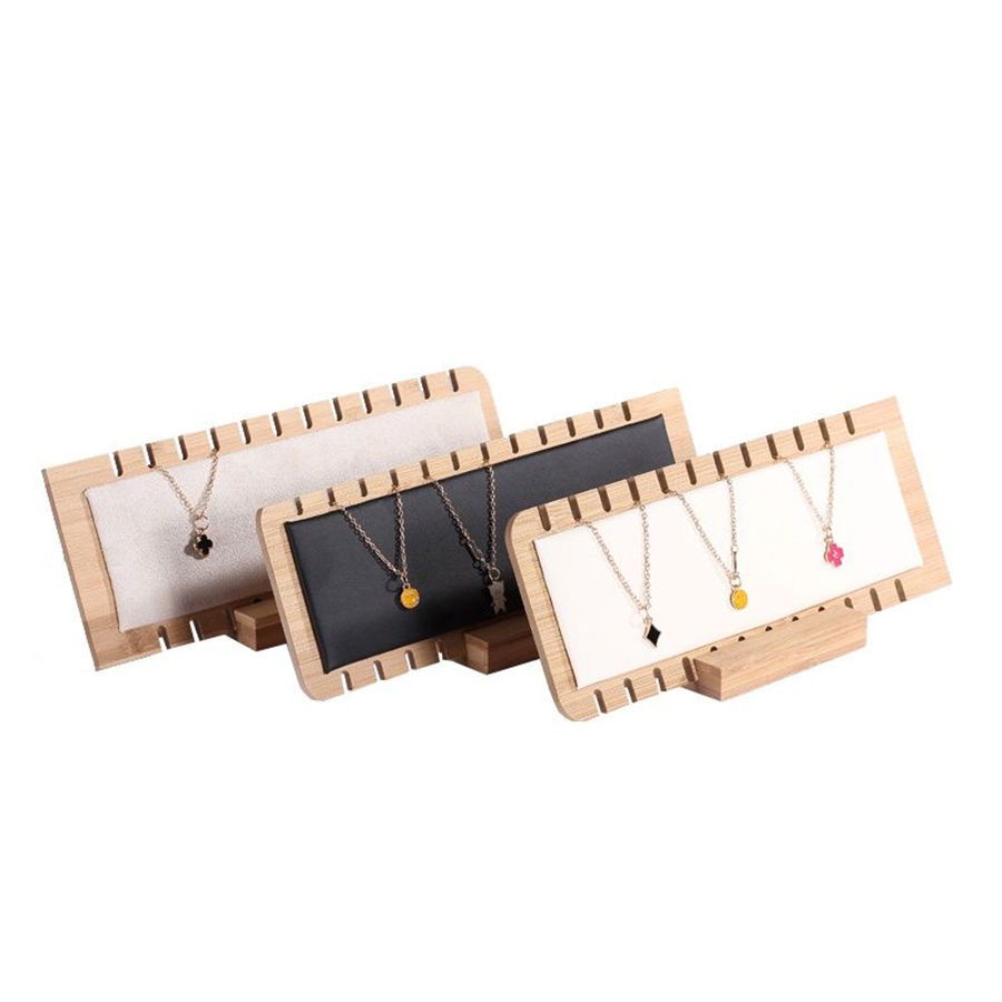 1 peça, suporte de exibição de colar de joias vertical de bambu, adequado para vendas de exibição de joias e exibição de colar familiar.