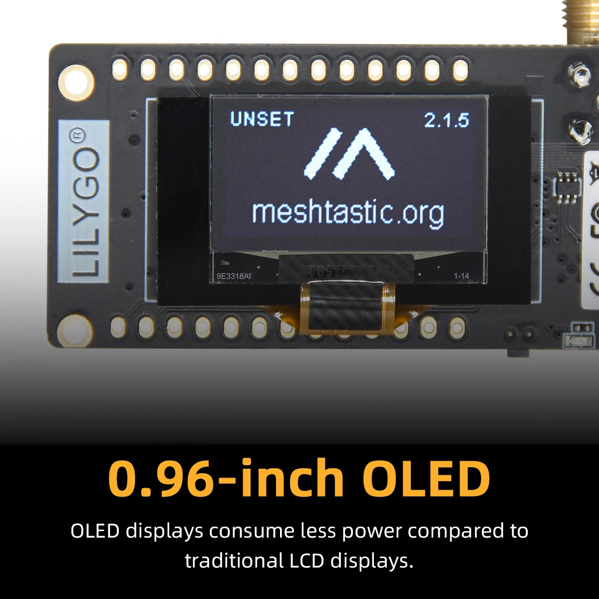 LILYGO ®   TTGO Meshtastic LoRa32 ESP32 LoRa Placa de desarrollo SX1276 SX1278 módulo 433/868/915MHz 0,96 pulgadas OLED LoRa de baja potencia