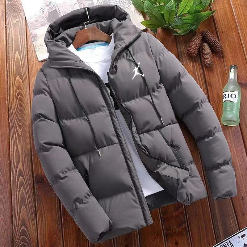 Parka cálida y cómoda para hombre, abrigo de invierno estampado con capucha, Chaqueta de algodón a prueba de viento, tendencia informal, superventas, 2024