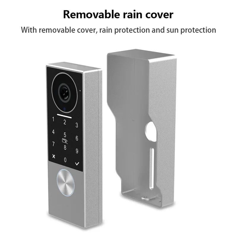 Video-intercom, wachtwoord, kaartenvegen, ontgrendeling met twee regels, wifi, deurbelsysteem, Tuya Smart 1080P Touch-beveiliging
