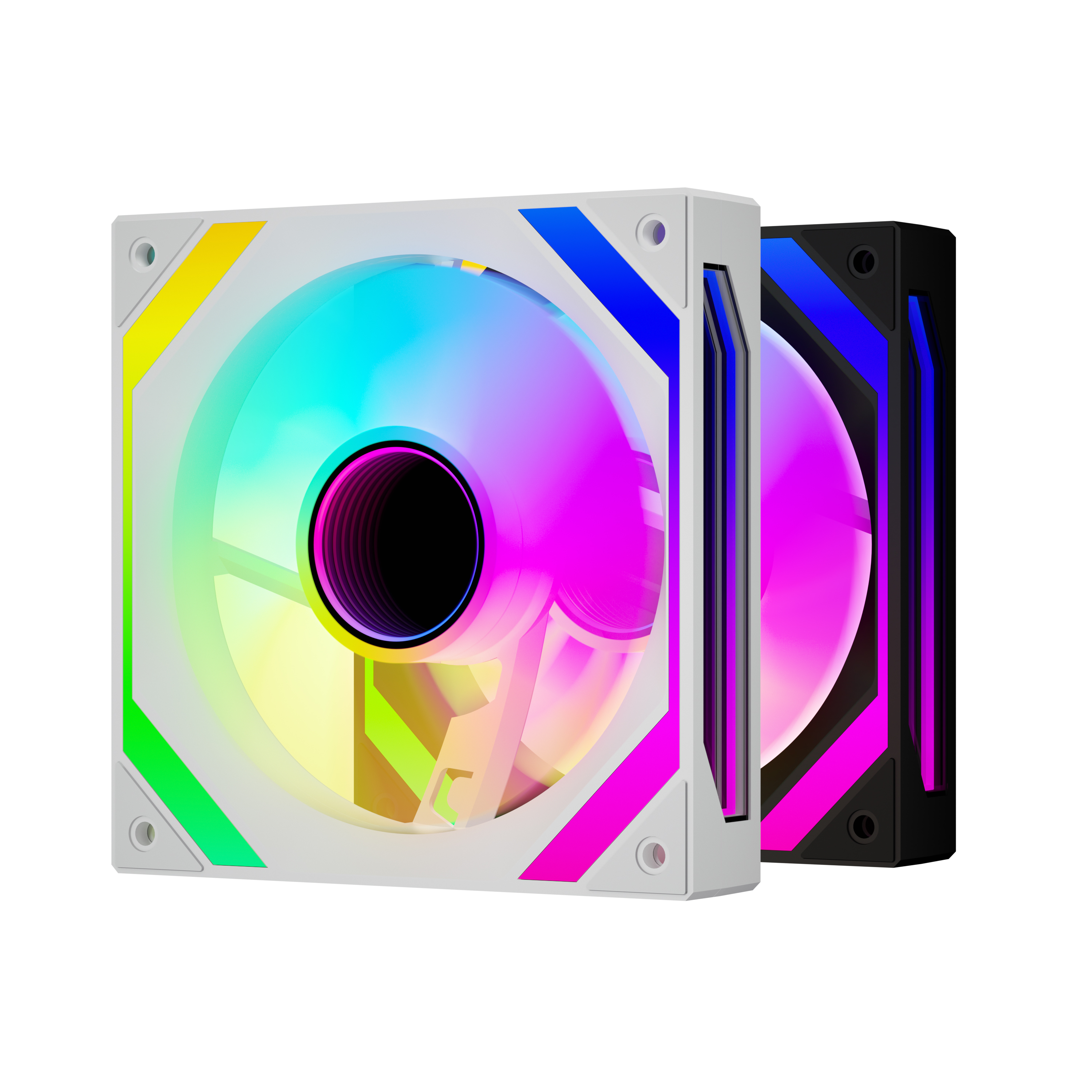 Kimdoole Wentylator obudowy komputera Wentylator odwrotny Ventoinha PC 120mm RGB Wentylator chłodzący 3pin PWM Wentylator chłodzący procesor 4pin 12v Argb 12cm Ventilador