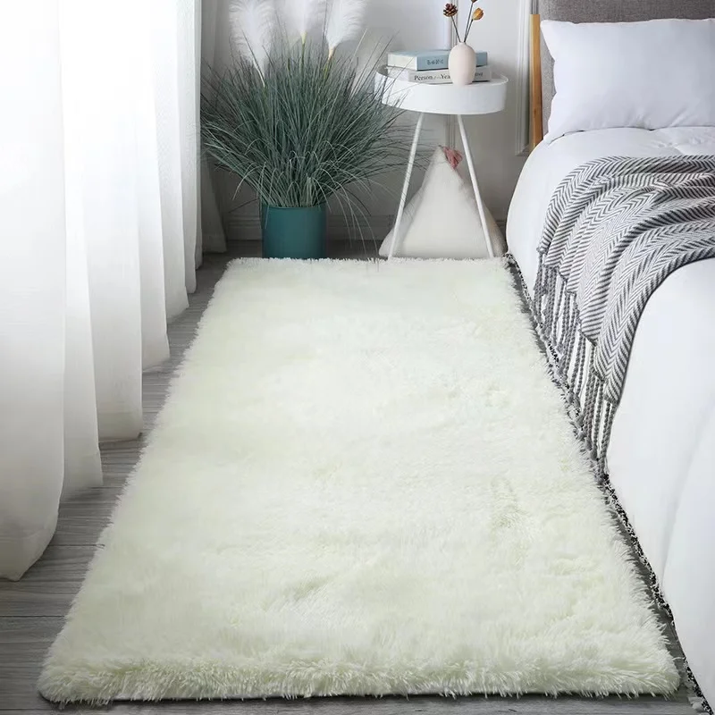 Vikama tapetes de lã de seda tapete do quarto das mulheres tapetes quarto pé cama quarto tapetes do quarto