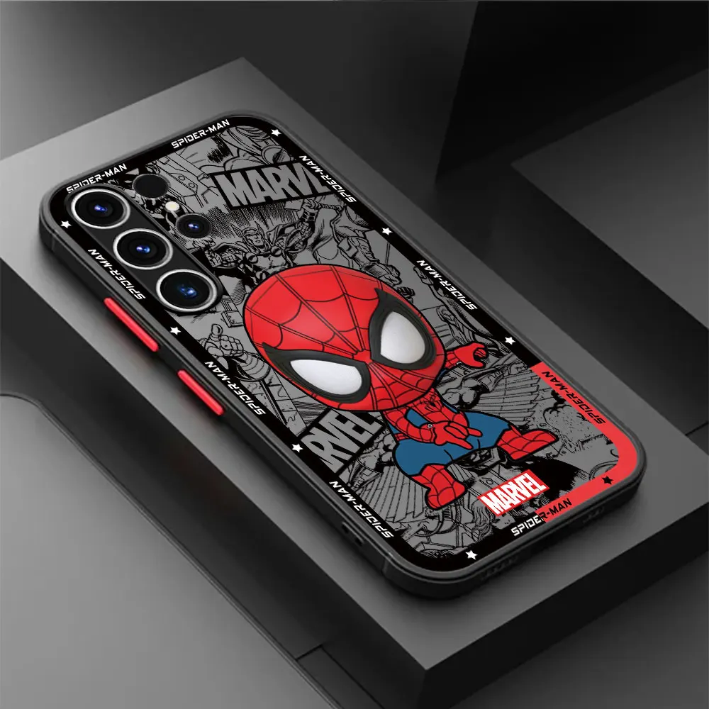 Чехол Cartoon Marvel Spiderman Groot для Samsung Galaxy A14 A24 A13 A73 A23 A53 A54 A34 A33 A72 A22 A52 5G A32 Soft Cover