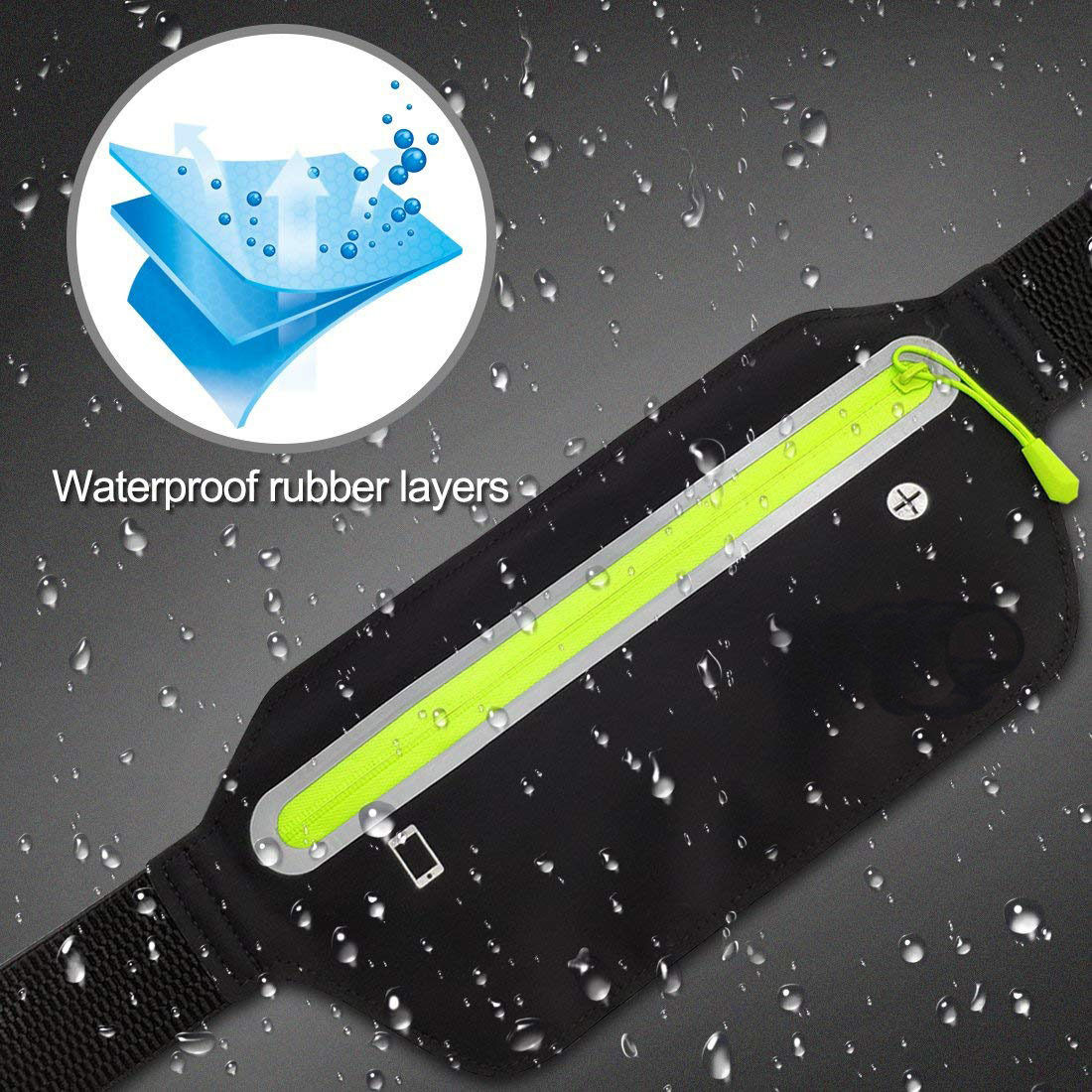 Riñonera deportiva ajustada para hombre y mujer, bolsa multifuncional para teléfono para correr, impermeable, ocio al aire libre, 6,5 pulgadas, novedad