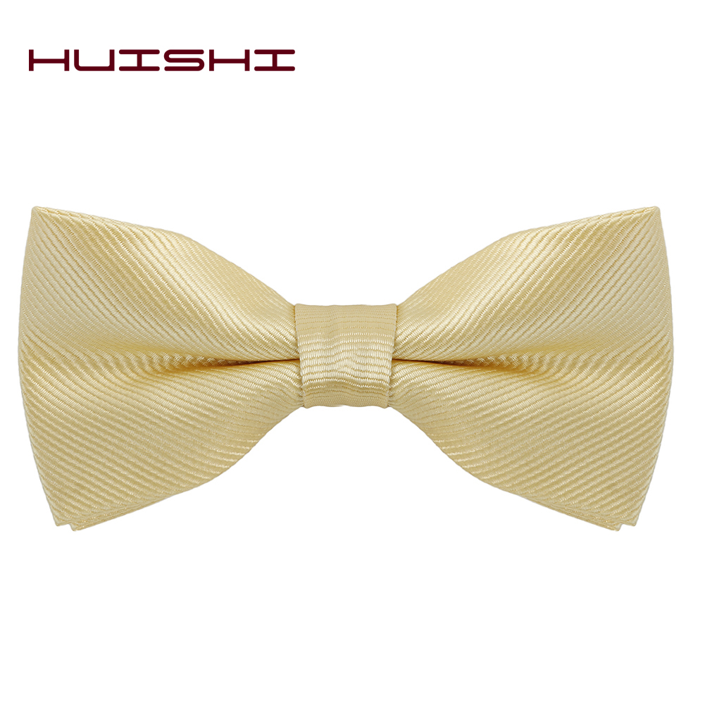 HUISHI Bow Ties For Men Solid Stripe Black Pearl White Bowtie Elegant Mans Bussiness Wedding Party Accessories Butterfly Bow