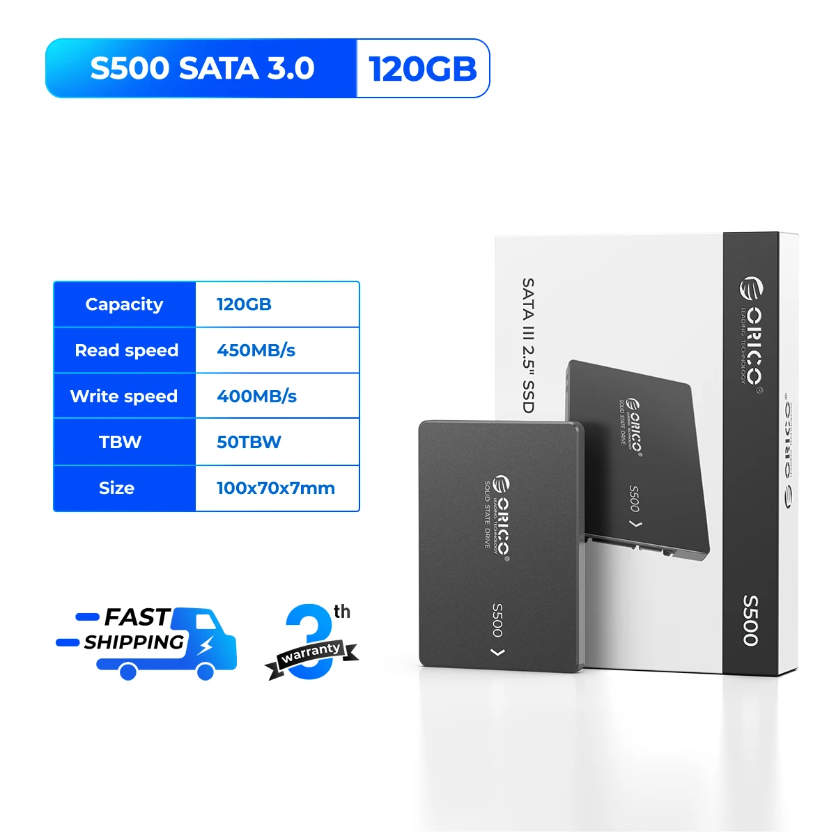 ORICO Y20 SSD Interne Solid-State-Festplatte SSD-Design für DIY-Benutzer 2,5 Zoll SATA 3.0 128G 256G 512G 1 TB hohe Kapazität