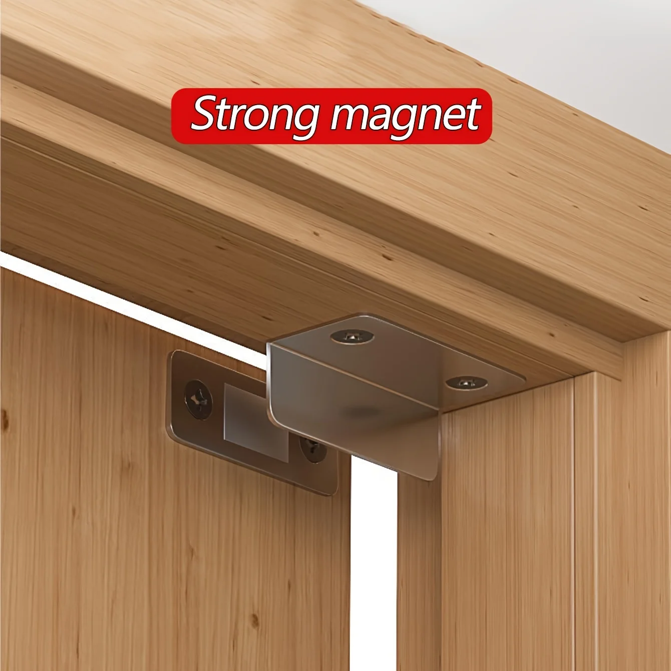 3pcs perforated sliding door magnetic suction wardrobe door self suction magnetic strip surface mount suction device invisible
