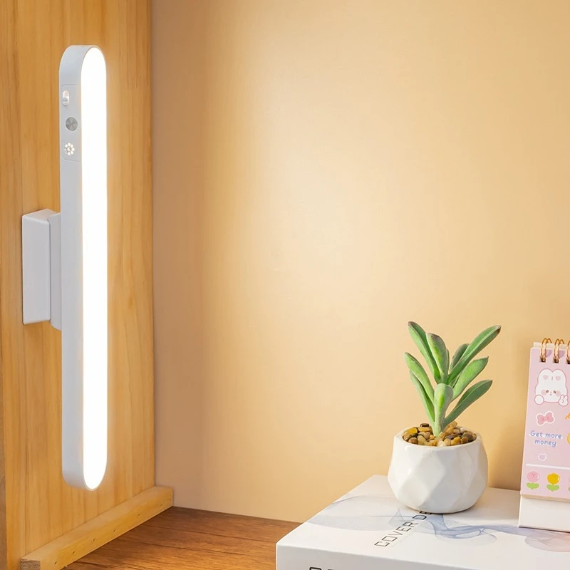 Lâmpada de mesa magnética led, luz de estudo regulável para cuidados com os olhos com 3 cores, luz de braçadeira recarregável usb para leitura de dormitório de quarto,