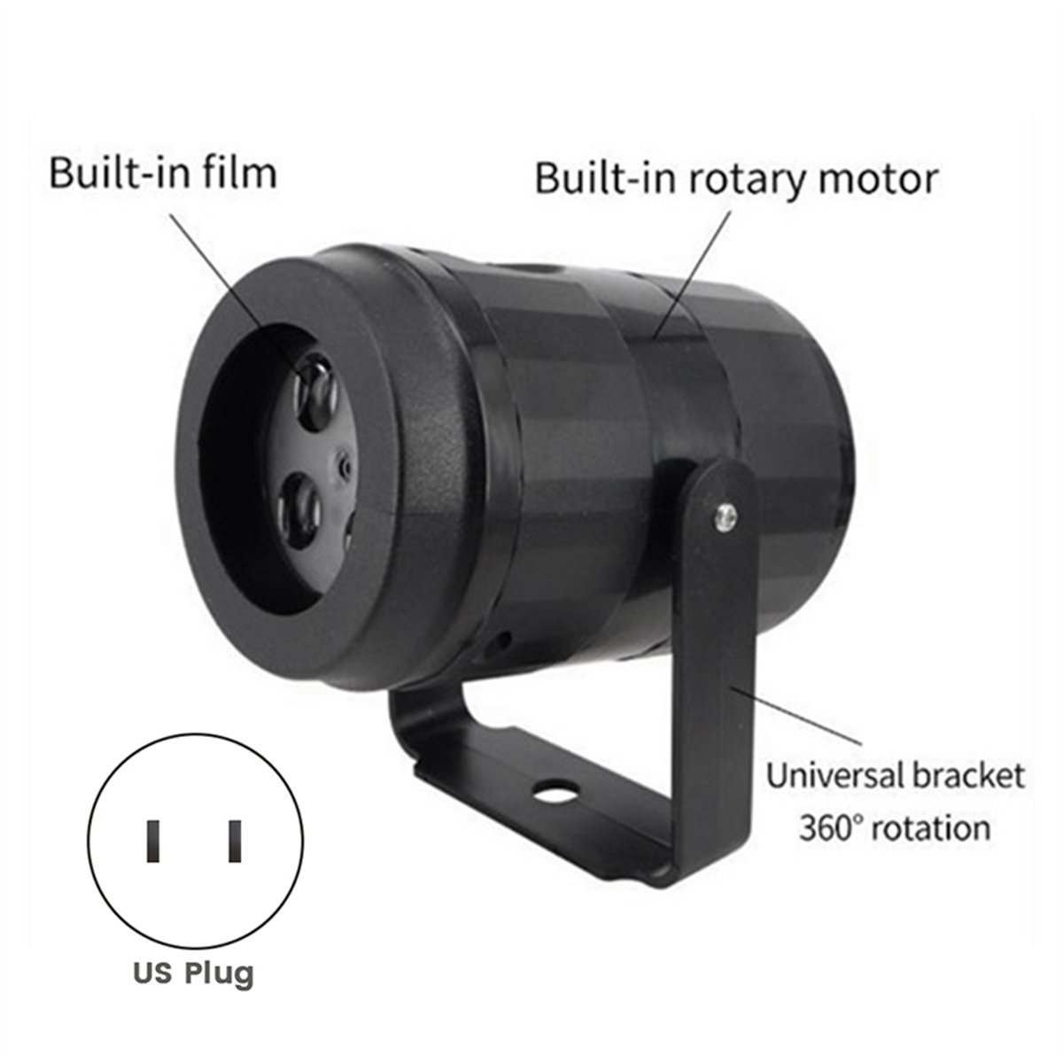 A72P Christmas Projector Lights Indoor 16 Patterns Led Projector Light for Xmas Holiday Carnival Garden US Plug