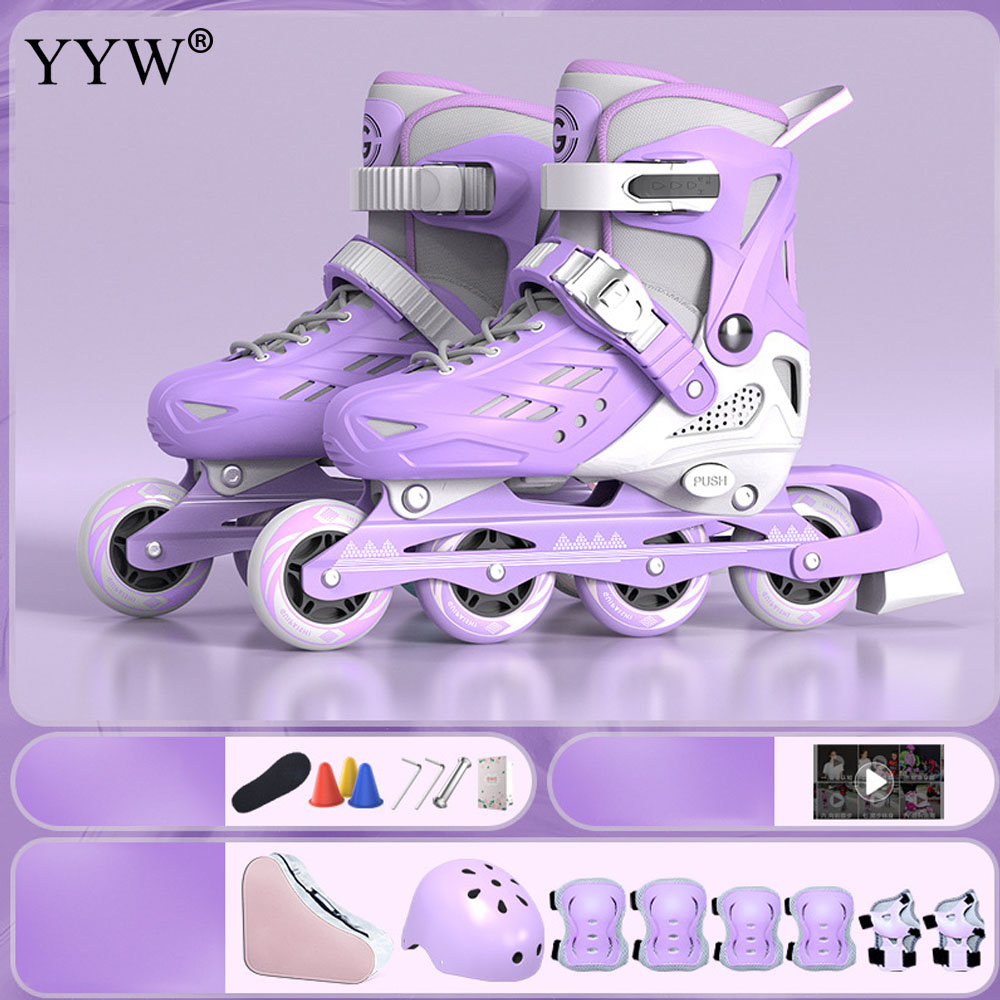 ​ Professional อินไลน์ Roller Skates ชายหญิงเด็กรองเท้าสเก็ตความเร็วกลางแจ้งสเก็ต 4 ล้อรองเท้าผ้าใบฟรีสไตล์รองเท้าผ้าใบ