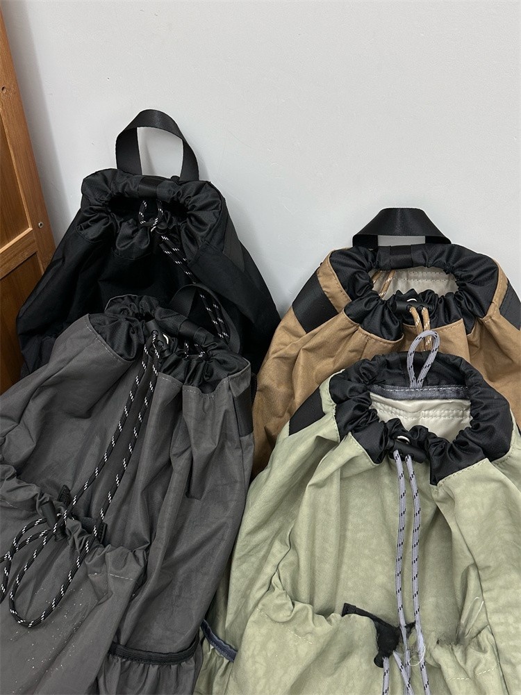 Outdoor Sports Unisex Lightweight Water-Resistant Drawstring Travel Backpack Commuter Backpack Nylon Material Large Size