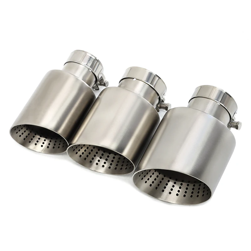 1 Stücke Matte Edelstahl Auto Auspuff Spitze System Rohr Universal Auspuff Spitze Für VW GTI MK7 Golf7 Düse 60 MM 63mm Schalldämpfer Spitze