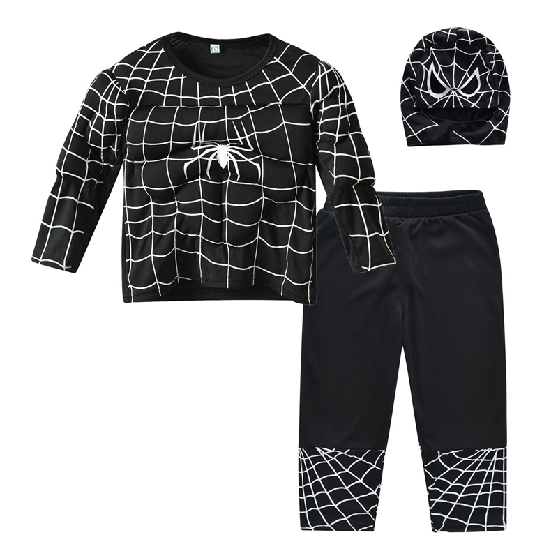 MINISO 슈퍼 히어로 헐크 캡틴 아메리카 코스프레 의상 소년 소녀 스파이더 맨 근육 정장 할로윈 카니발 파티 의류