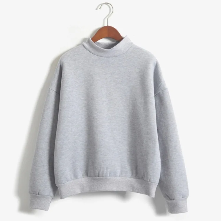 Frau Sweatshirts 2025, süße koreanische Oansatz gestrickte Pullover dicke Herbst Winter Candy Farbe lose Hoodies solide Damenbekleidung