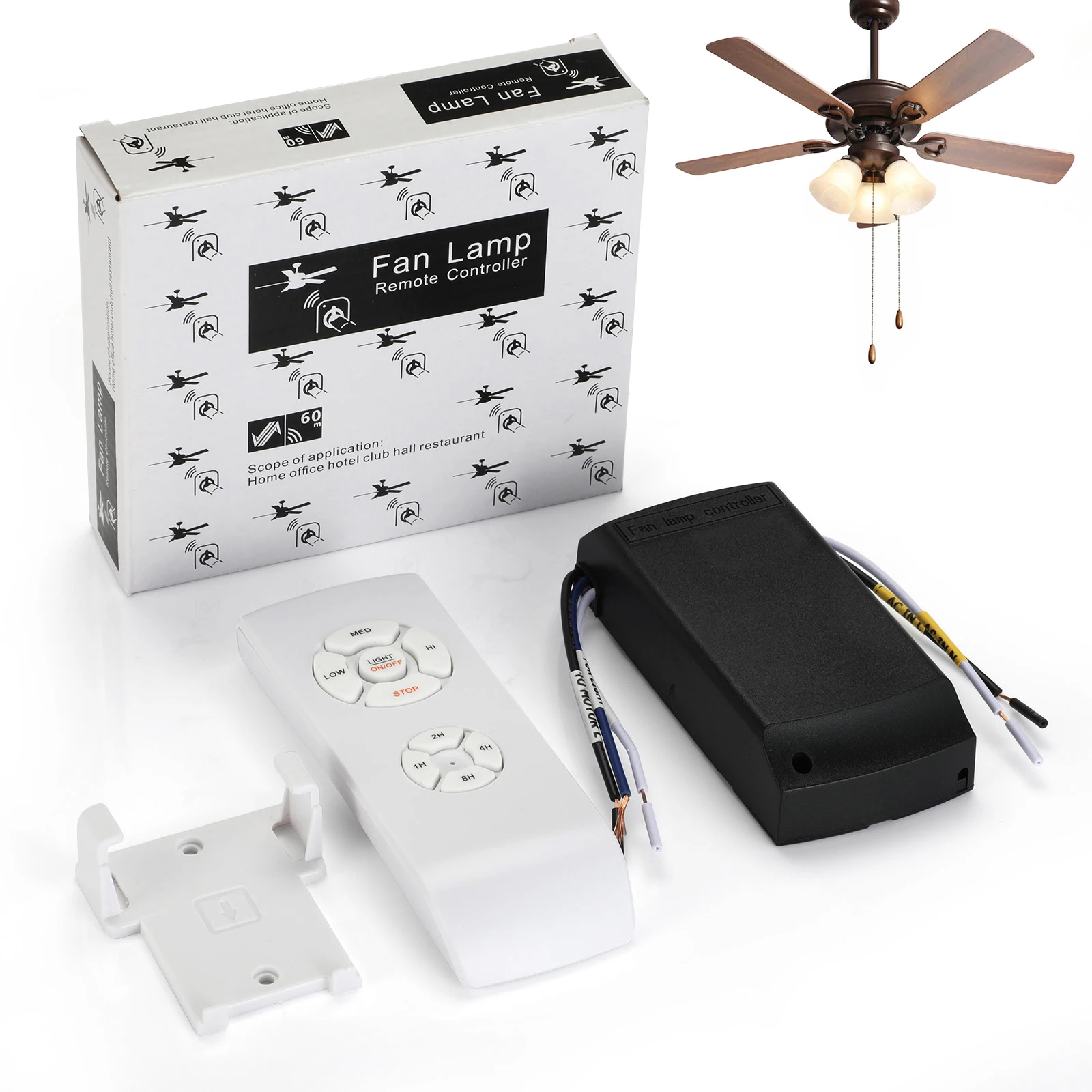 Nuevo Kit de Control remoto de lámpara de ventilador de techo Universal AC 110-240V interruptor de Control de sincronización receptor transmisor de velocidad del viento ajustado