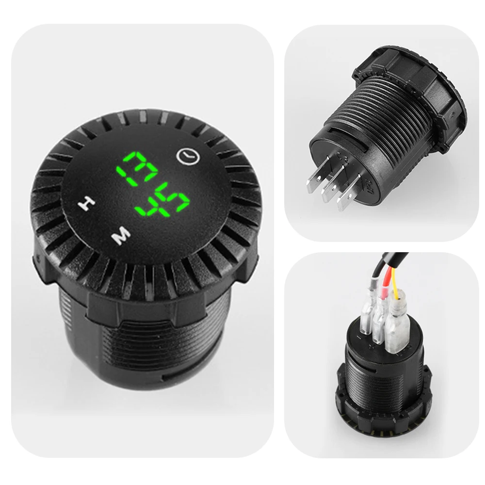 Reloj electrónico con Panel de coche, reloj Digital táctil automotriz de 12V/24V, pantalla LED resistente al agua para coche, barco, motocicleta, envío directo