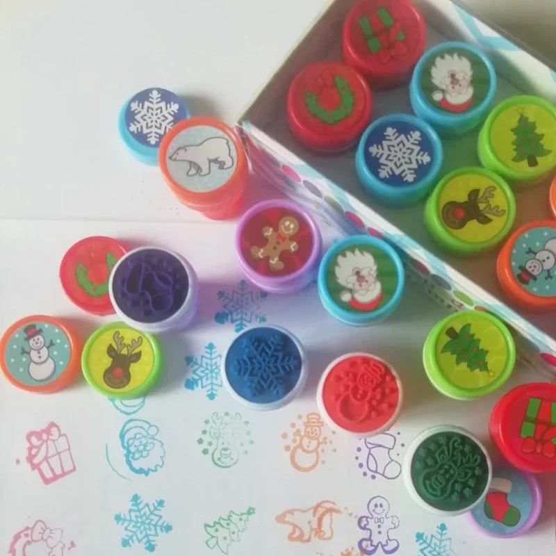 10 ชิ้น/กล่องของเล่นเด็กแสตมป์การ์ตูนสัตว์ทะเลไดโนเสาร์แสตมป์ DIY ภาพวาดโน้ตบุ๊คตกแต่งของขวัญ