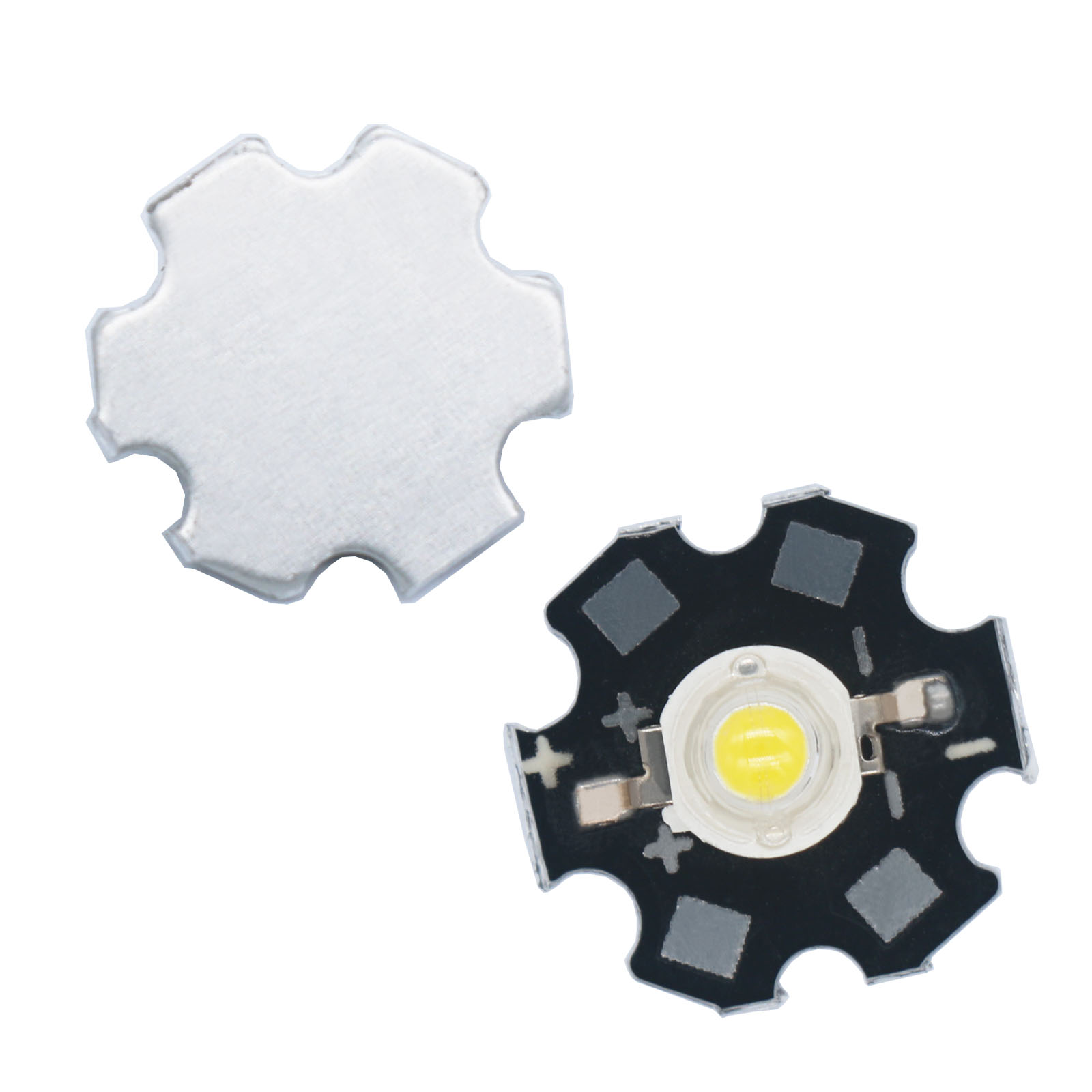 10 stücke LED SMD COB Lampe Perle 1W 3W High Power Chip Weiß Rot Blau Grün Diode mit 20mm Schwarz PCB Kühlkörper Aluminium Substrat DIY