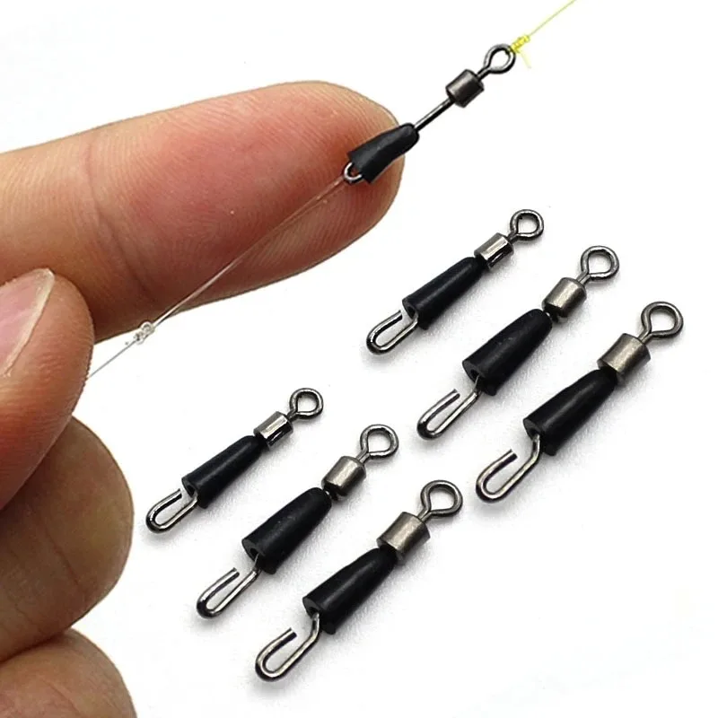 30/50 Uds rodamiento giratorio rodamiento de bolas anillos sólidos conector de pesca océano barco conector de enlace rápido