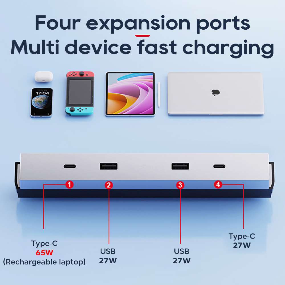 Para tesla novo modelo y 2025 lançamento juniper modelo 3 highland 2024 65w doca de expansão controle central carregamento rápido tipo-c hub usb
