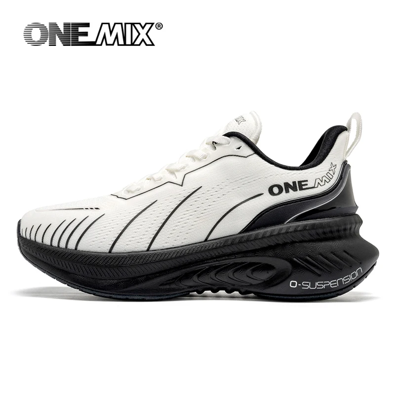 ONEMIX Nuove scarpe da corsa ammortizzanti per uomo Runner pesanti adatti Stringate Sport Donna Scarpe da ginnastica da uomo atletiche all'aperto antiscivolo