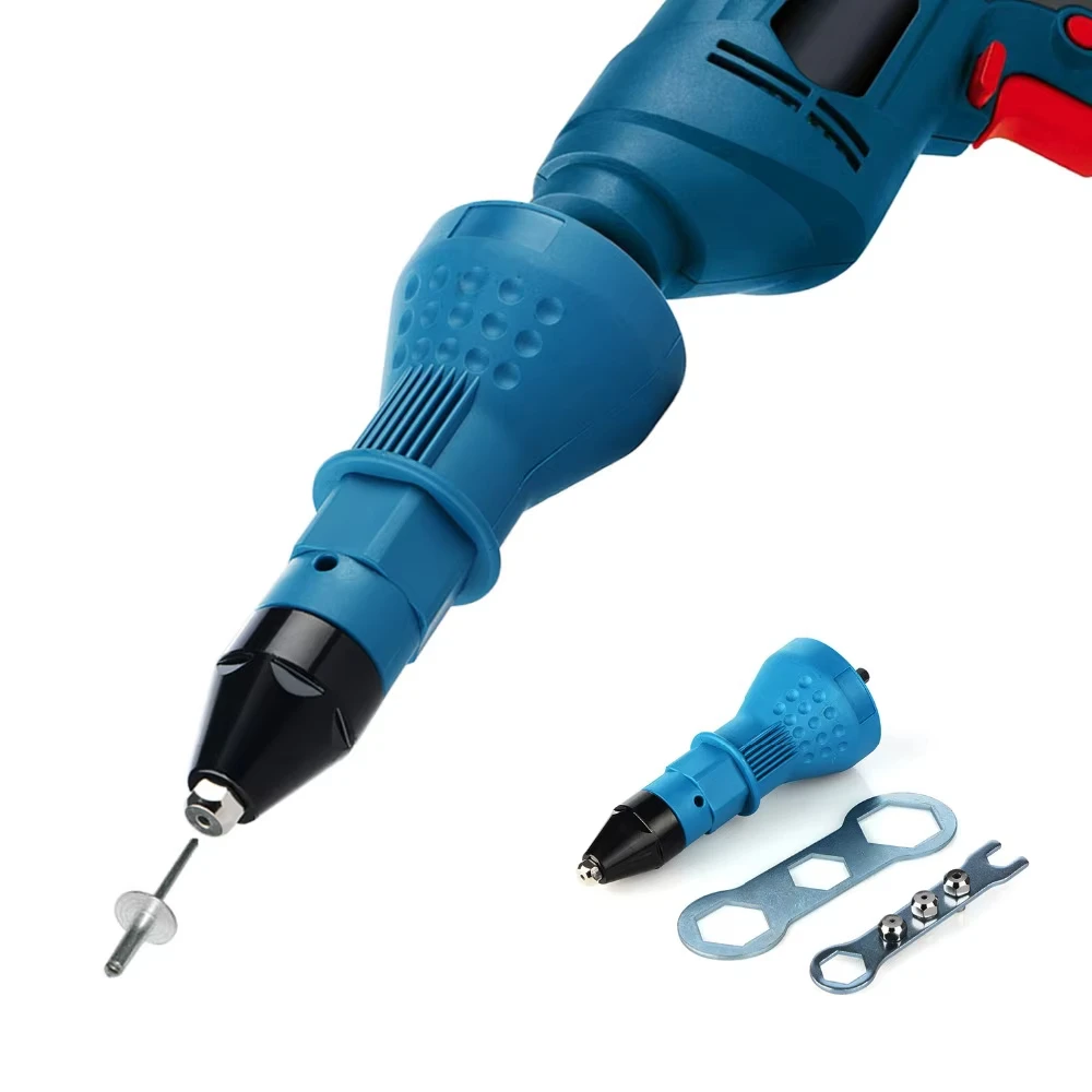 Pistolet à écrou à rivets électrique, perceuse à tirer, adaptateur de Conversion pour buse de riveteuse sans fil, outil d'écrou, outils de pistolet à ongles multifonctions