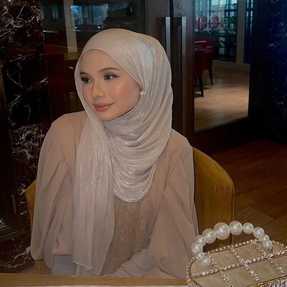 Novo premium seda crinkle hijab cachecol feminino xales simples muçulmano hijabs respirável islam feminino turbante lenço plissado ramadan