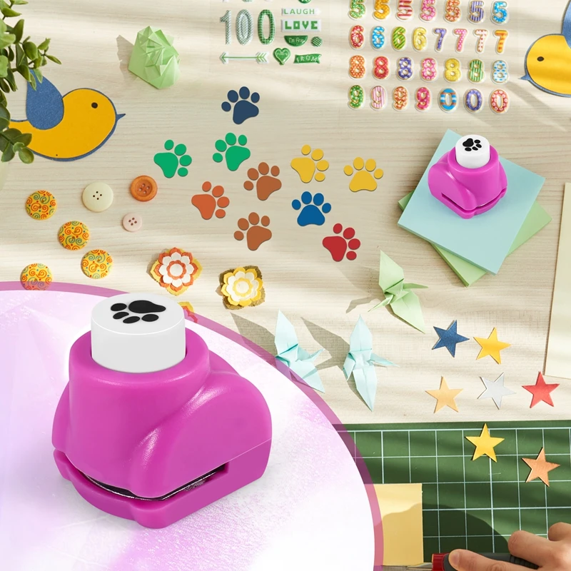 Mini Sổ Lưu Thủ Công Cắt Thẻ Thủ Công Calico In DIY Giấy Shaper Punch (Paw)