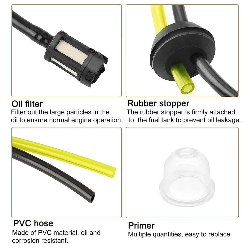 Kit universale de filtro de conduite de carburant per coupe gazon, 3 set, per débroussailleuse,tondeuse à gazon,apprenditori